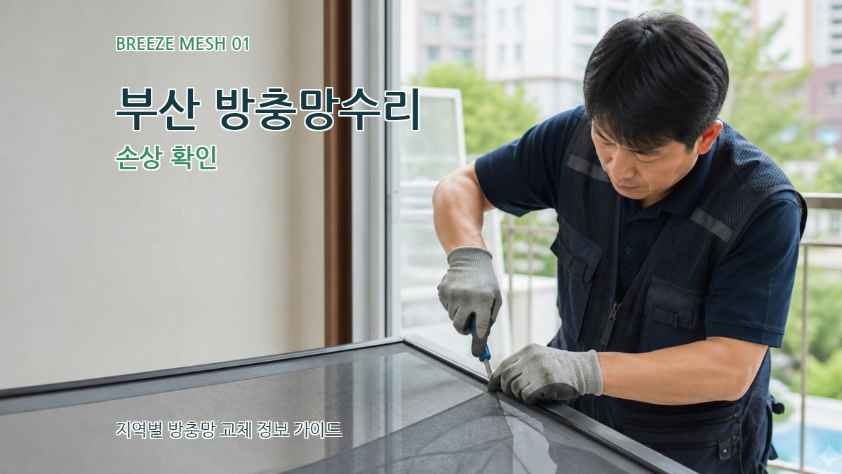 부산 방충망수리 손상 확인