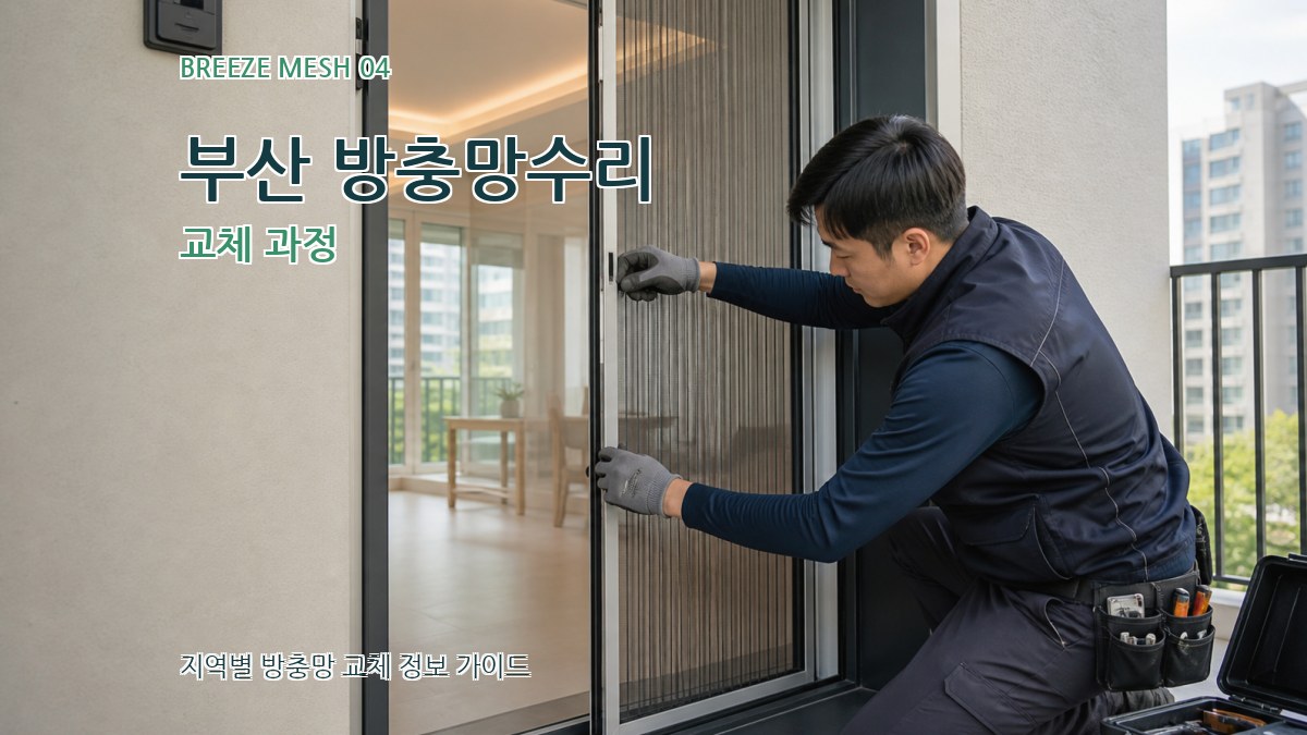 부산 방충망수리 교체 과정