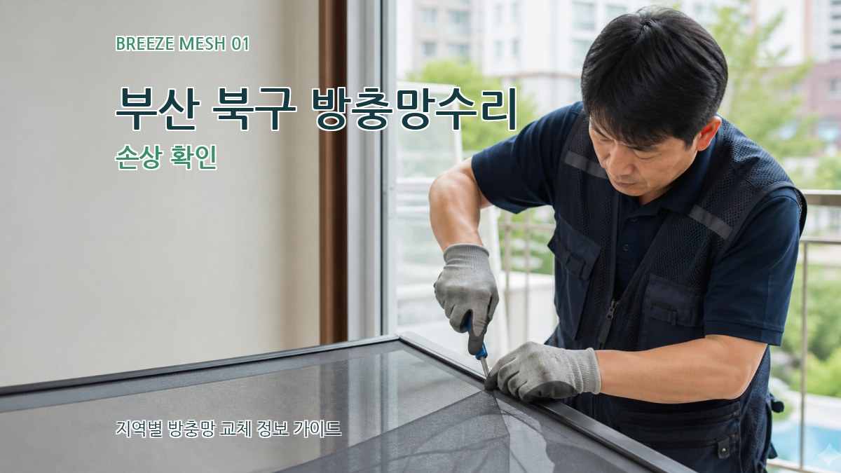 부산 북구 방충망수리 손상 확인