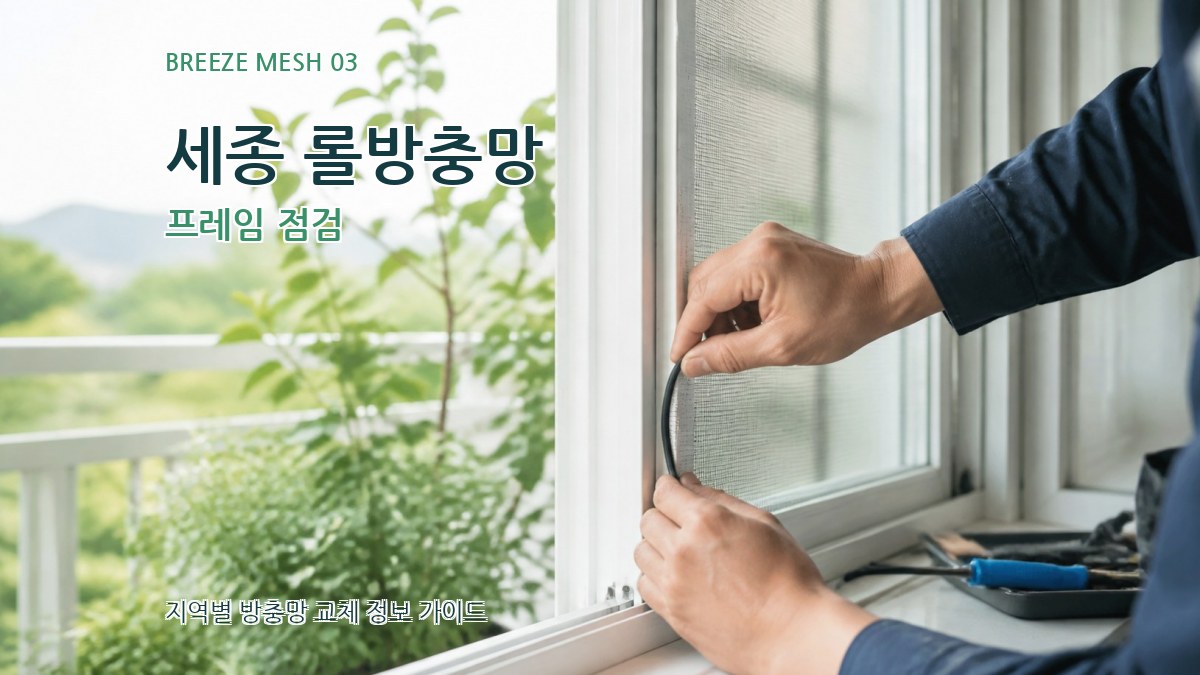 세종 롤방충망 프레임 점검