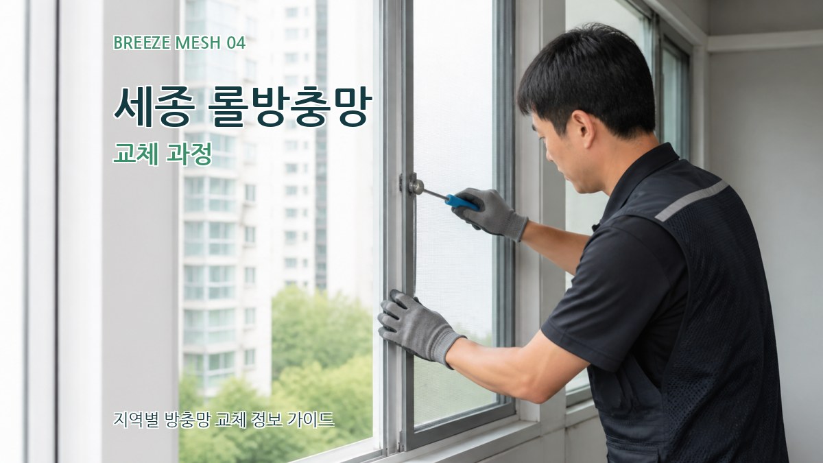 세종 롤방충망 교체 과정