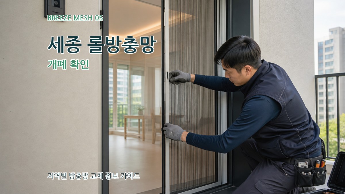 세종 롤방충망 개폐 확인