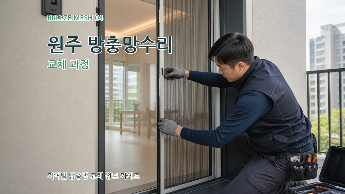 원주 방충망수리 교체 과정