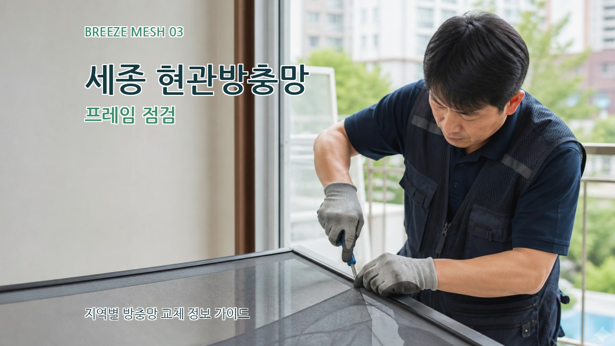 세종 현관방충망 프레임 점검