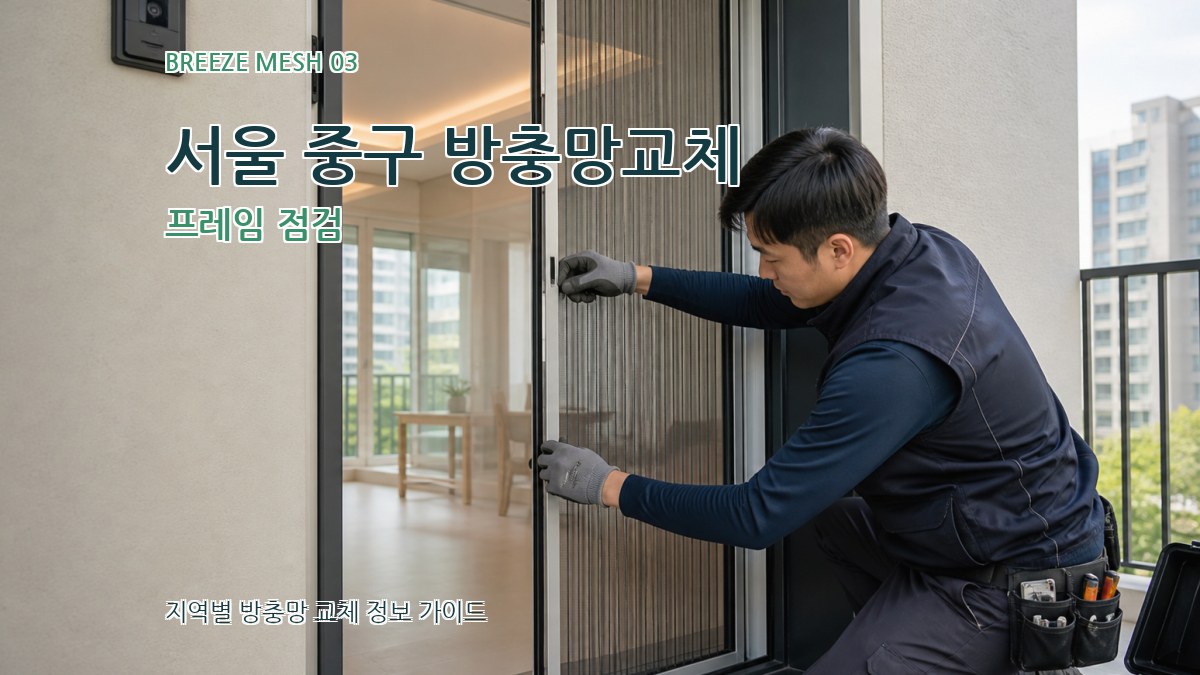 서울 중구 방충망교체 프레임 점검