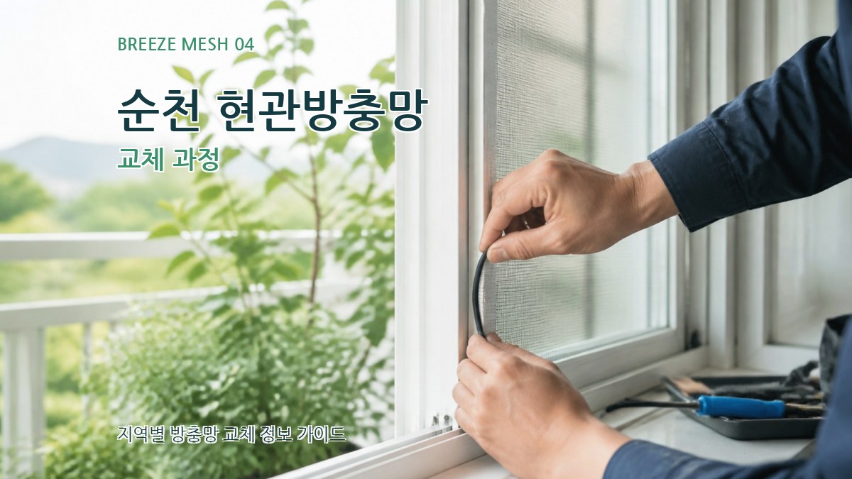 순천 현관방충망 교체 과정