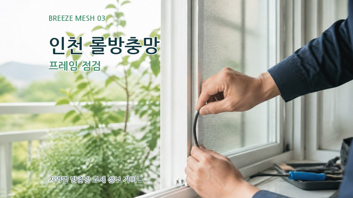 인천 롤방충망 프레임 점검