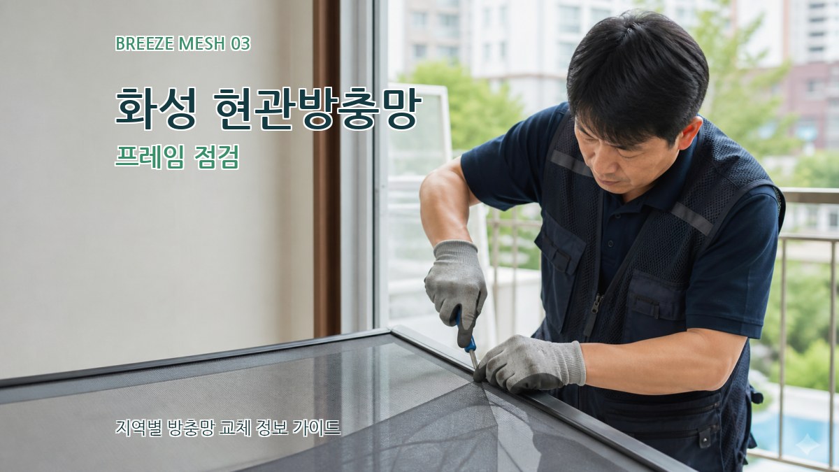화성 현관방충망 프레임 점검