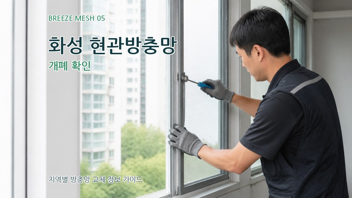 화성 현관방충망 개폐 확인