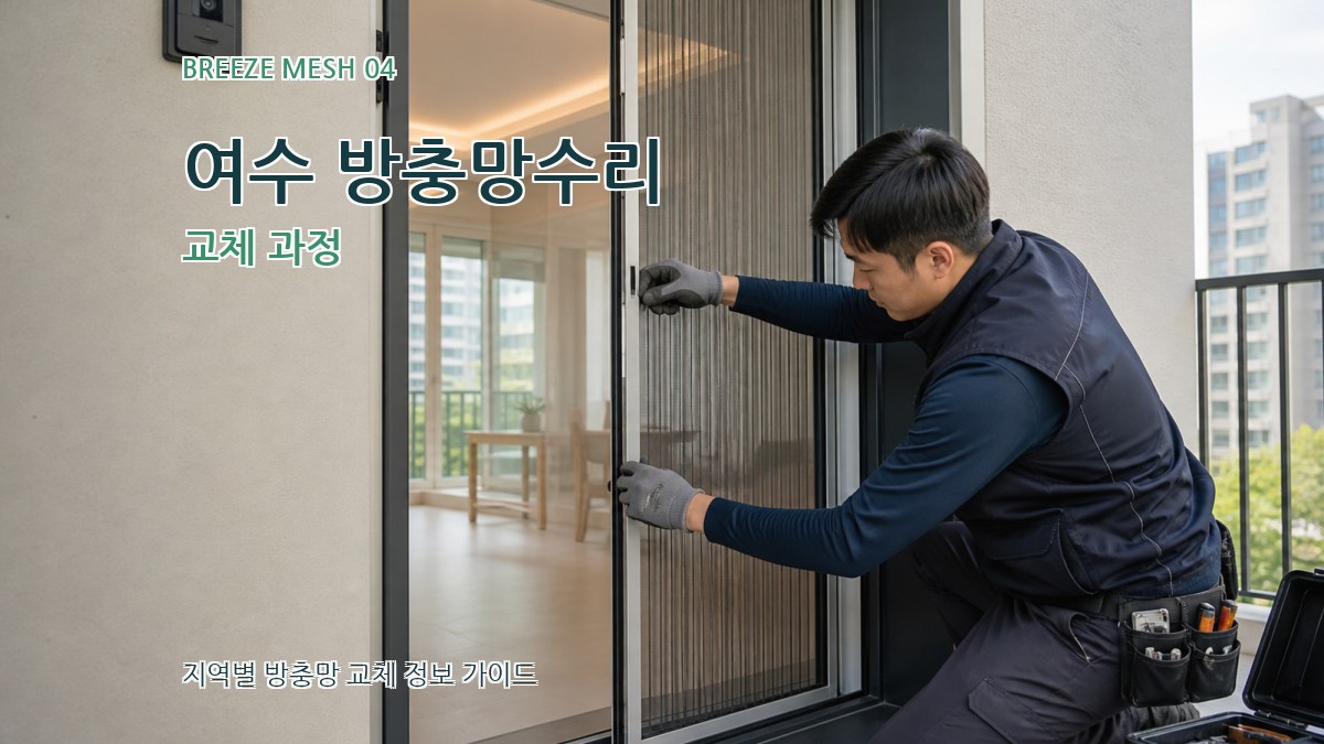 여수 방충망수리 교체 과정