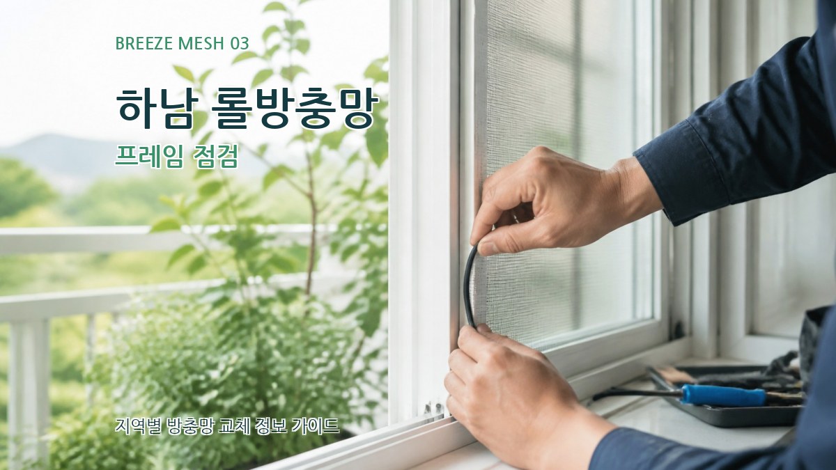 하남 롤방충망 프레임 점검