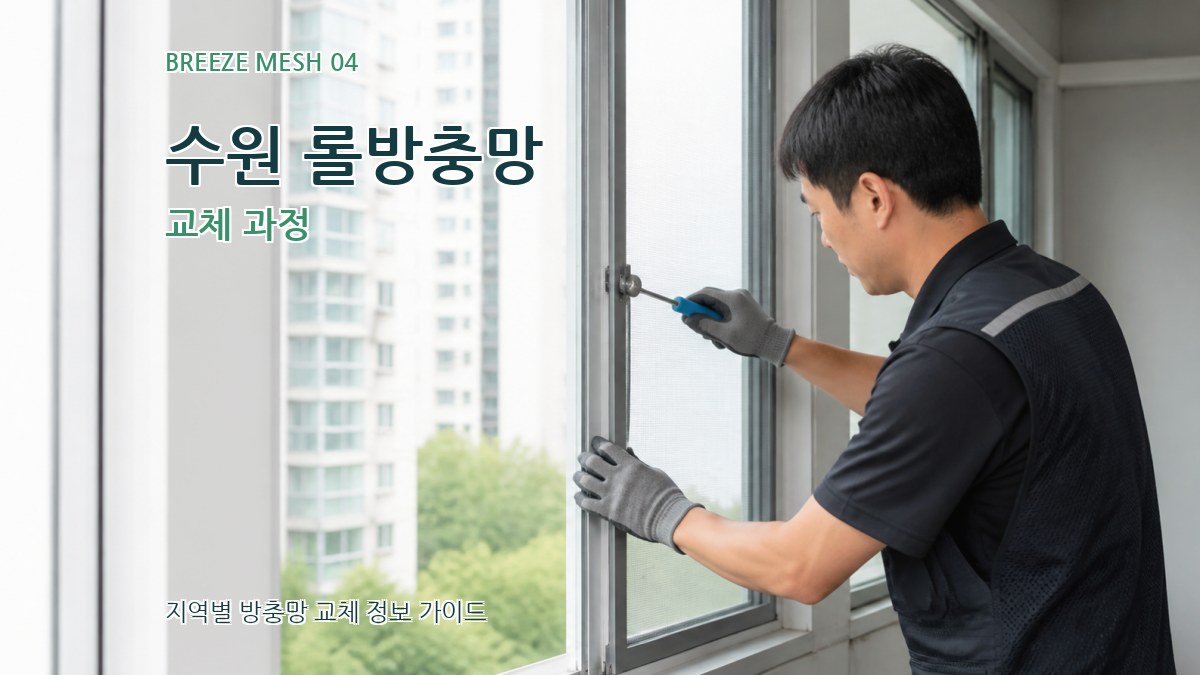 수원 롤방충망 교체 과정