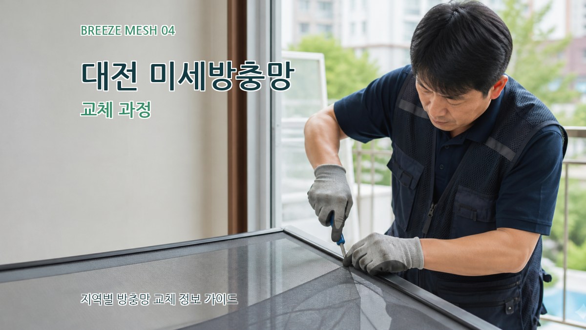 대전 미세방충망 교체 과정