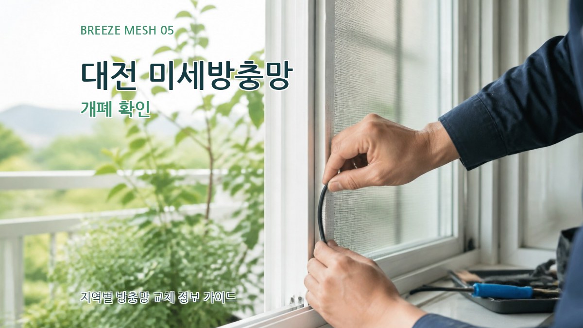 대전 미세방충망 개폐 확인