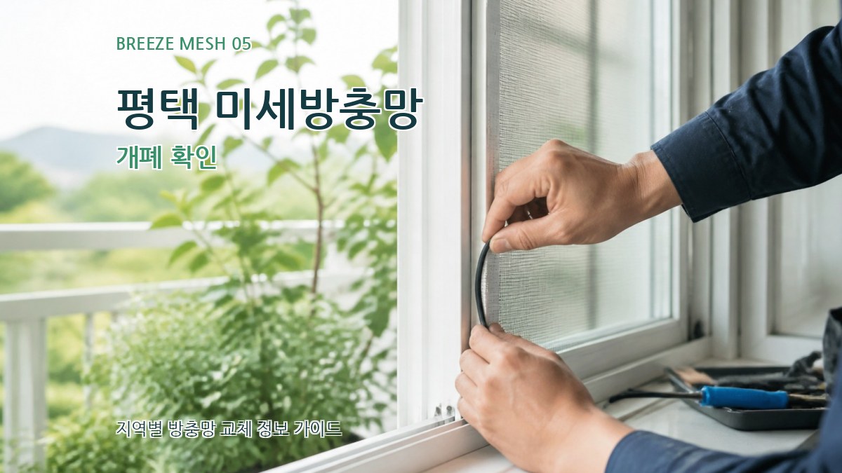 평택 미세방충망 개폐 확인