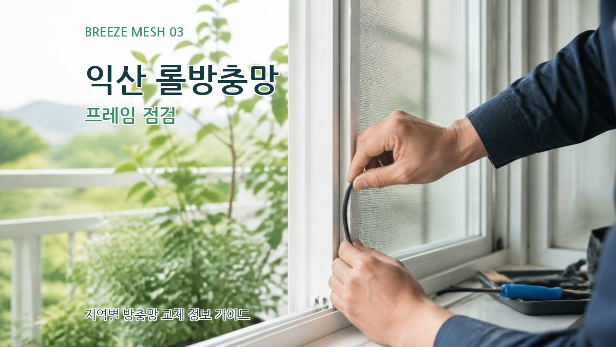 익산 롤방충망 프레임 점검