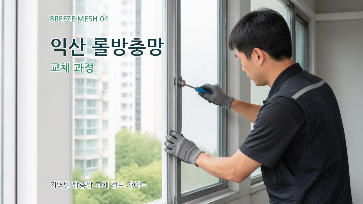 익산 롤방충망 교체 과정