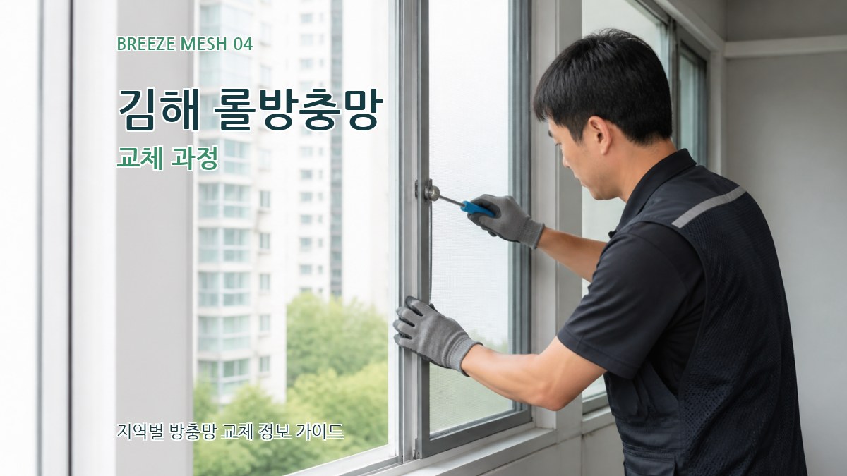 김해 롤방충망 교체 과정