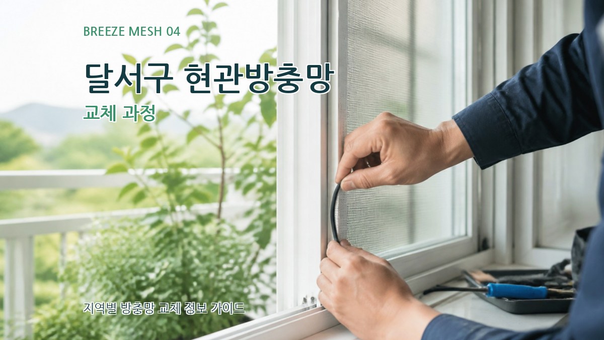 달서구 현관방충망 교체 과정