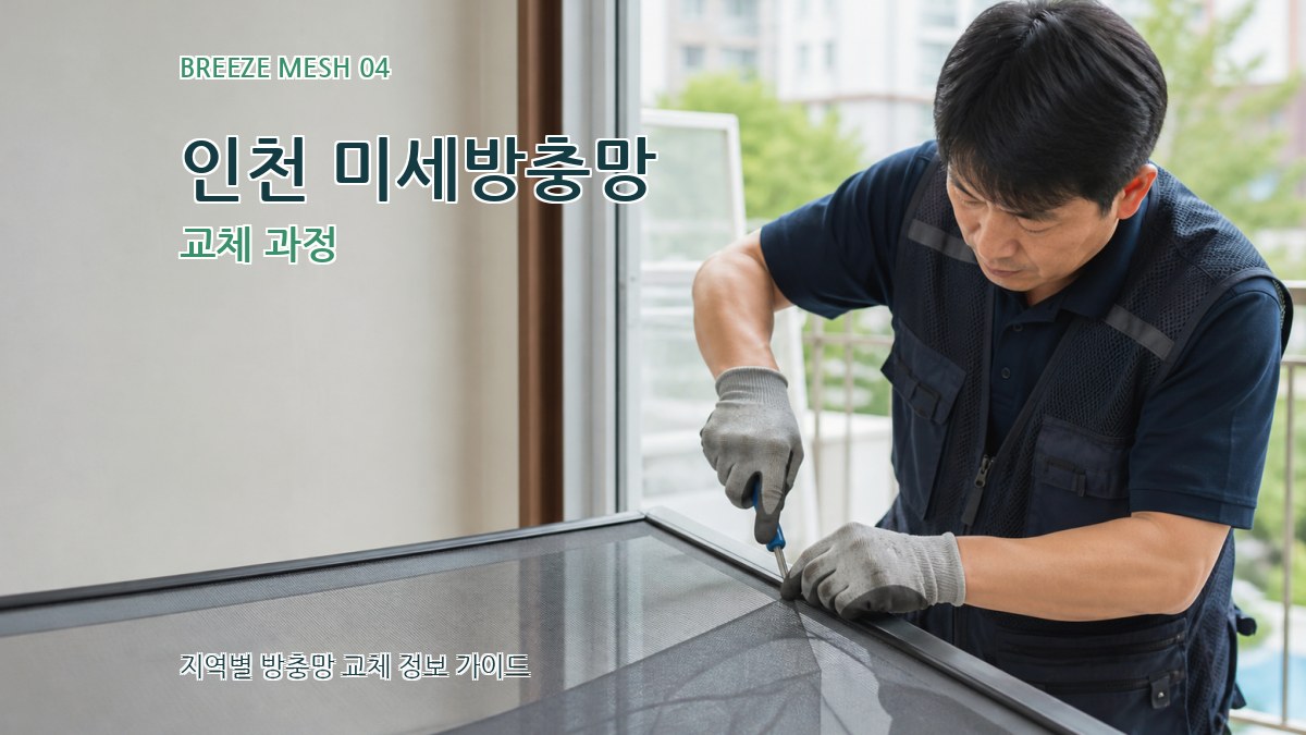 인천 미세방충망 교체 과정