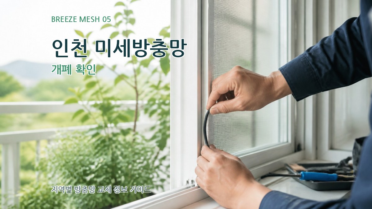 인천 미세방충망 개폐 확인