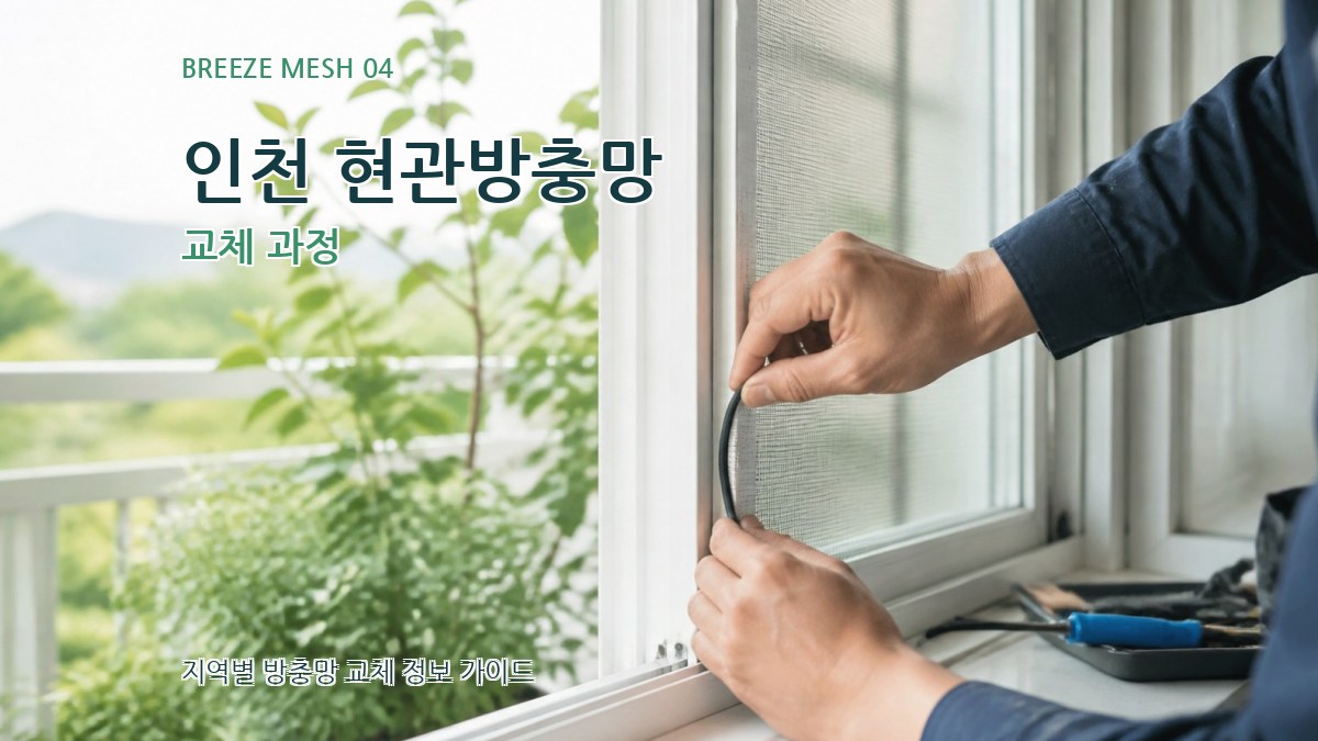 인천 현관방충망 교체 과정