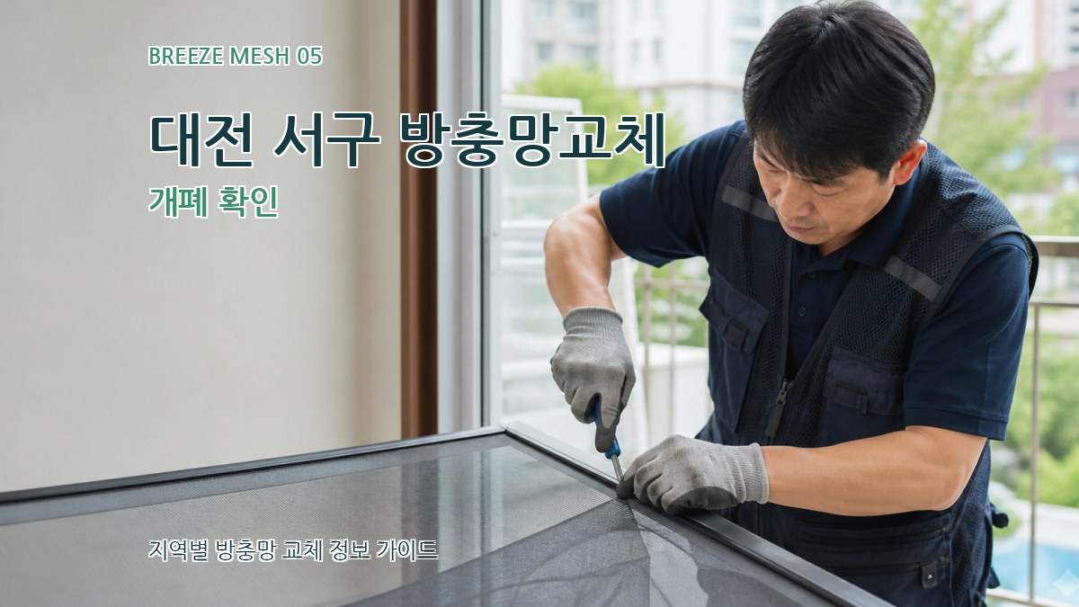 대전 서구 방충망교체 개폐 확인