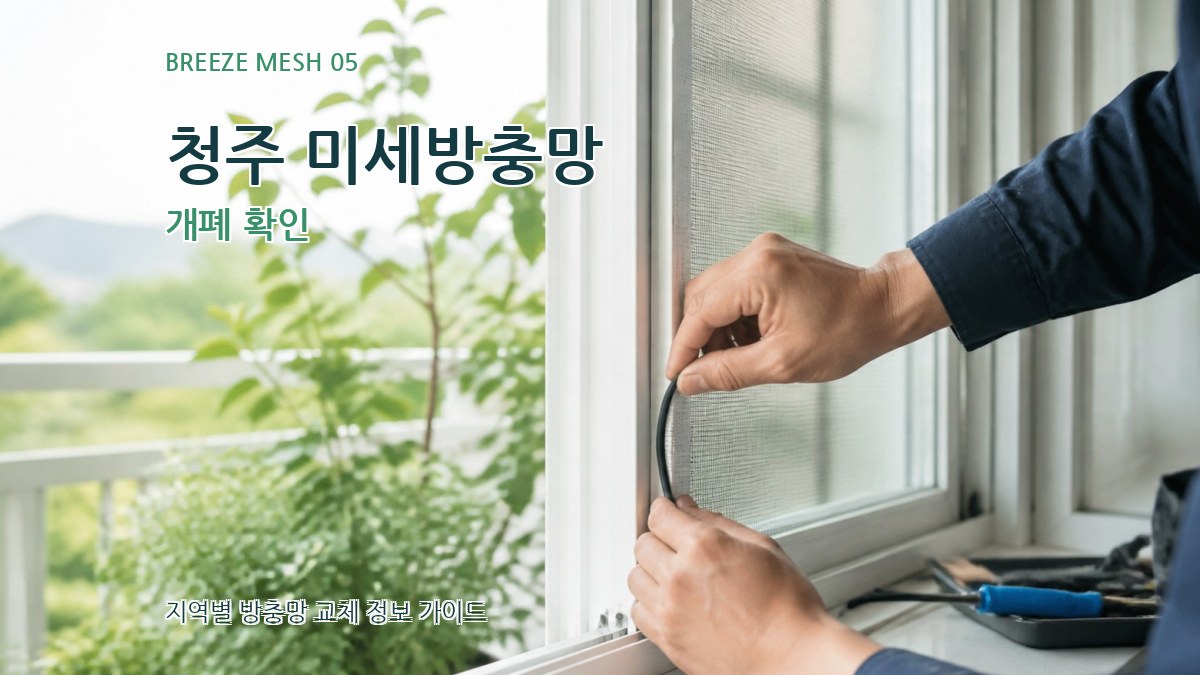 청주 미세방충망 개폐 확인