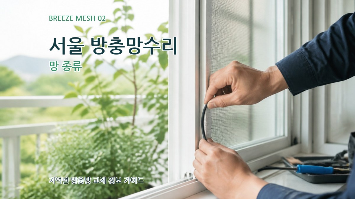 서울 방충망수리 망 종류