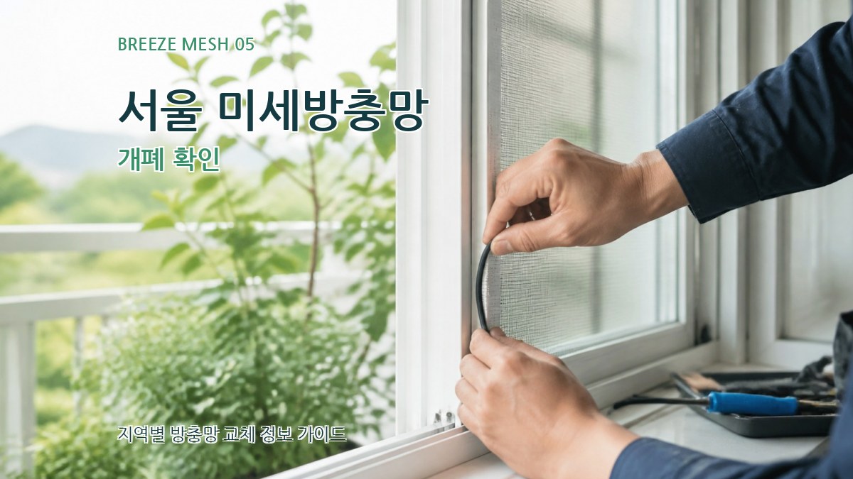 서울 미세방충망 개폐 확인