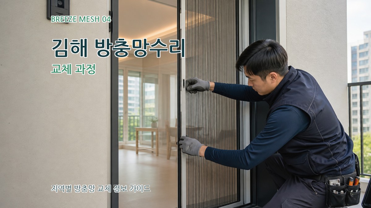 김해 방충망수리 교체 과정
