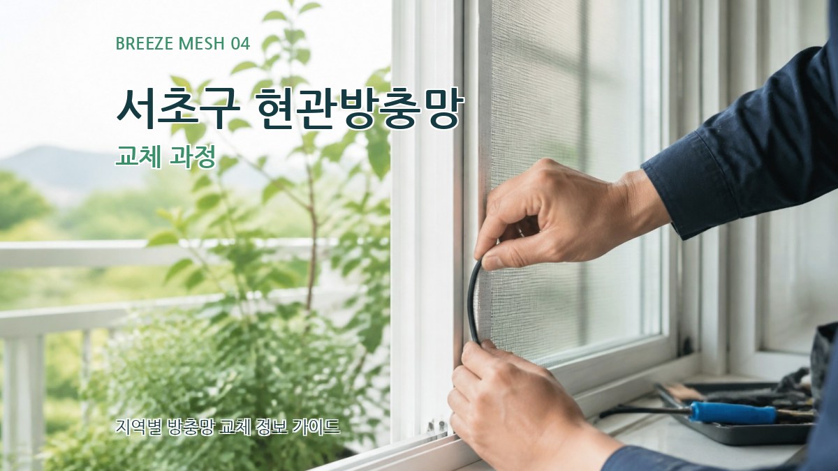 서초구 현관방충망 교체 과정