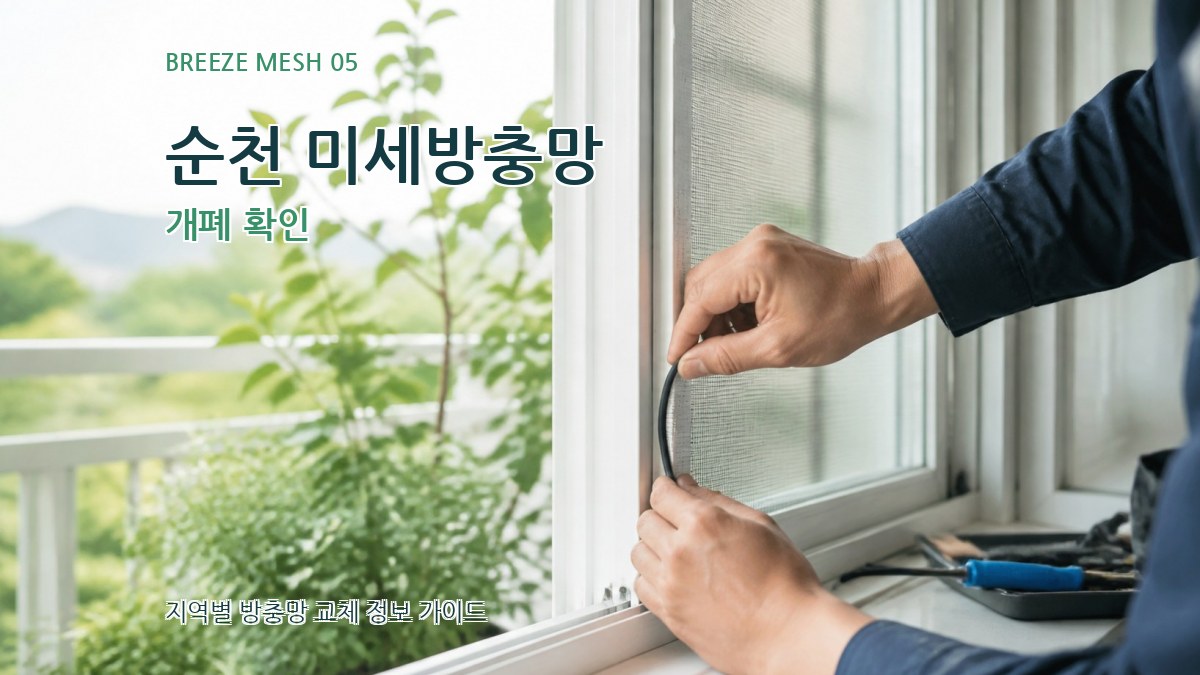 순천 미세방충망 개폐 확인