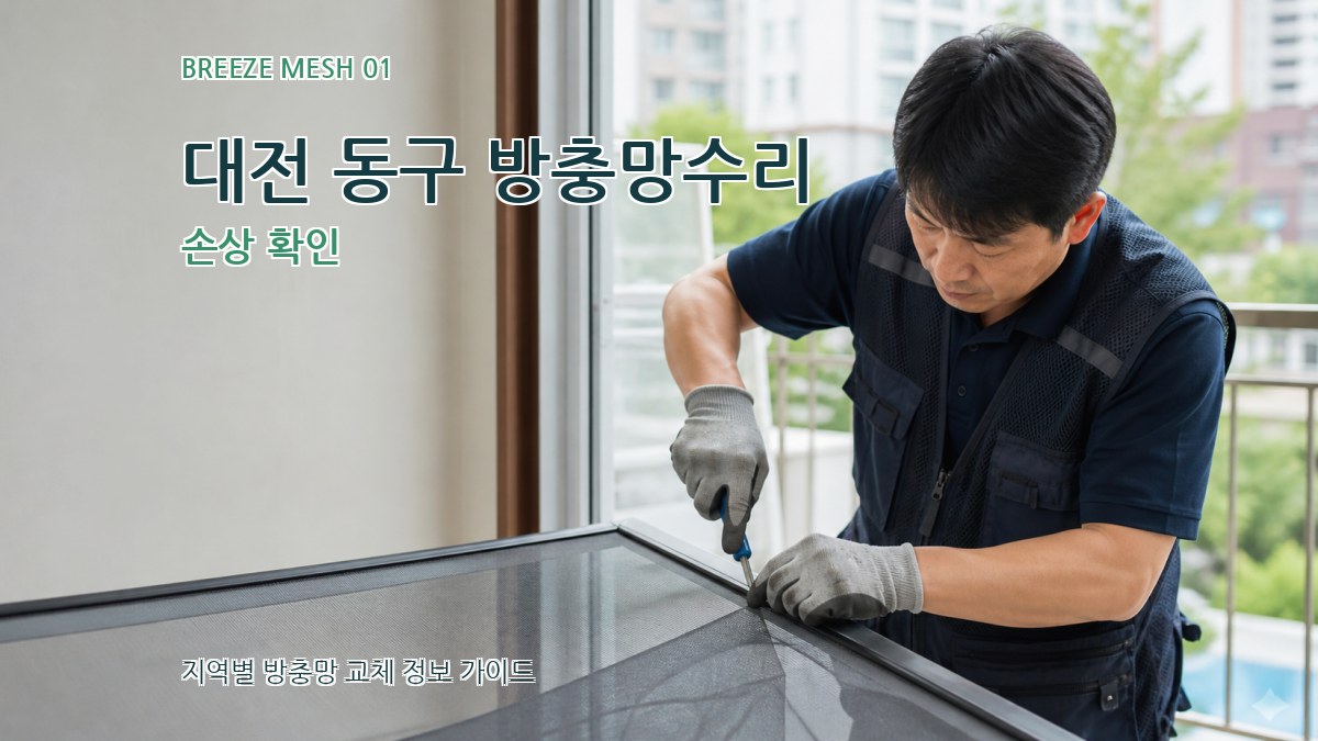 대전 동구 방충망수리 손상 확인