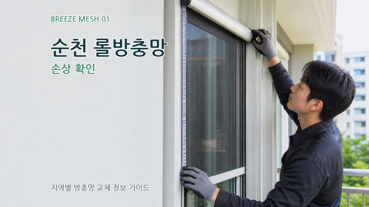 순천 롤방충망 손상 확인