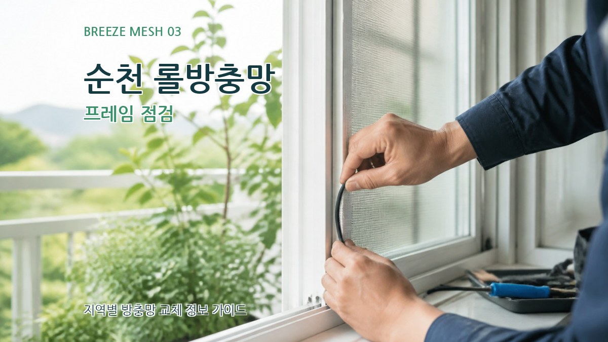 순천 롤방충망 프레임 점검