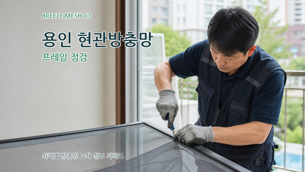 용인 현관방충망 프레임 점검