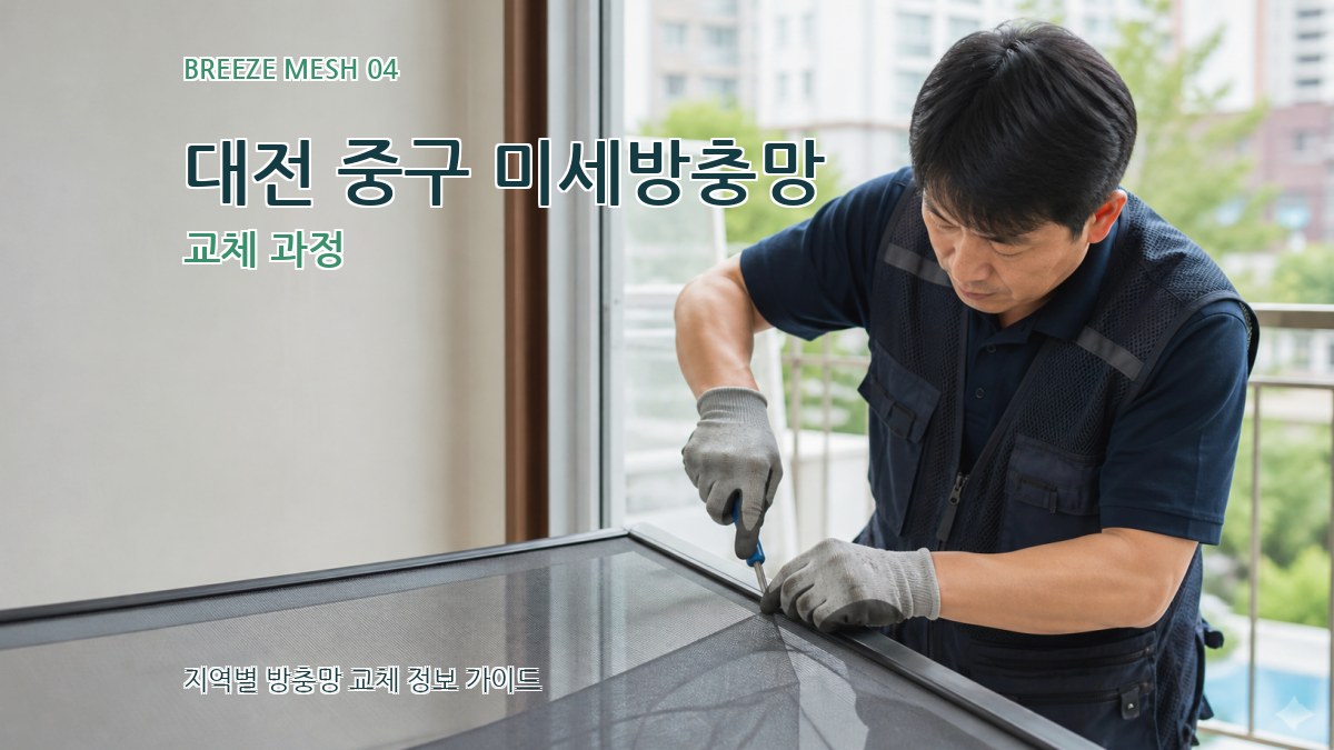 대전 중구 미세방충망 교체 과정