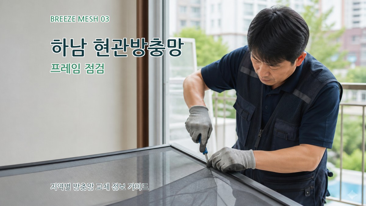 하남 현관방충망 프레임 점검