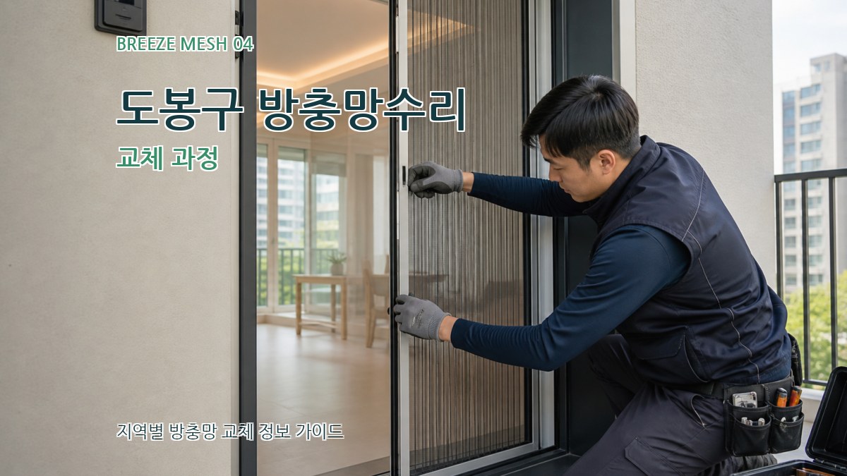 도봉구 방충망수리 교체 과정