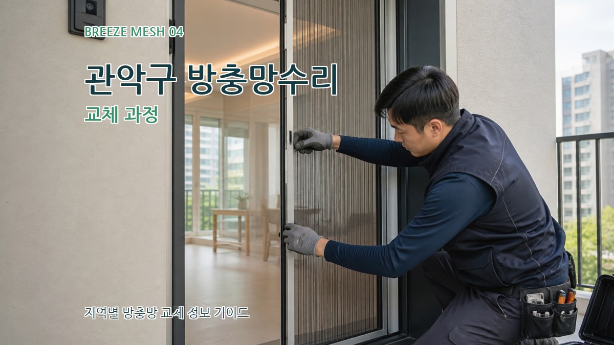 관악구 방충망수리 교체 과정