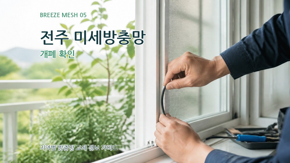 전주 미세방충망 개폐 확인