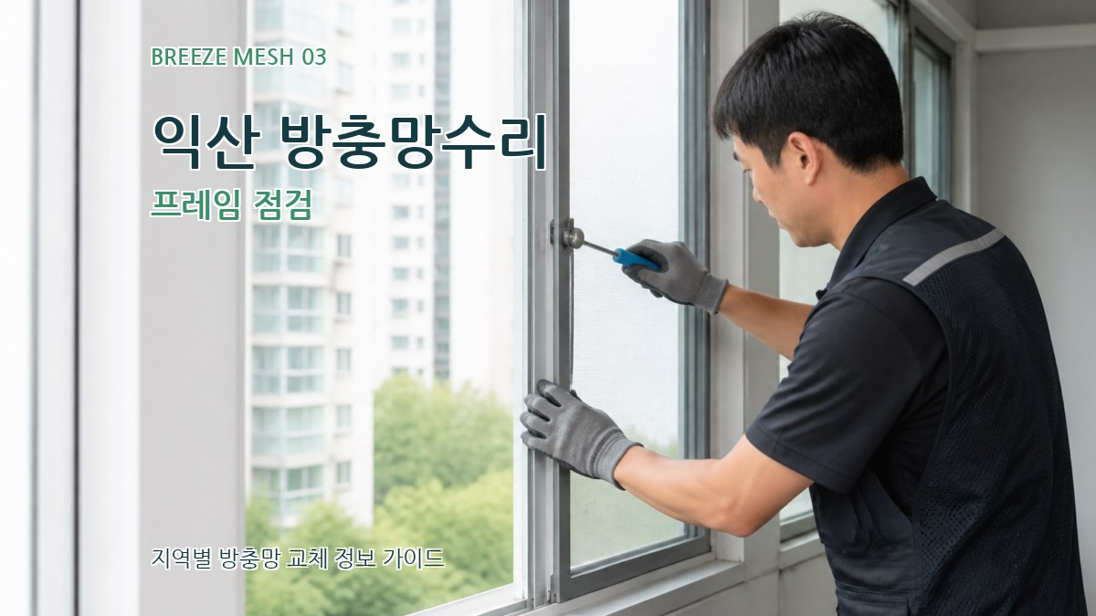 익산 방충망수리 프레임 점검