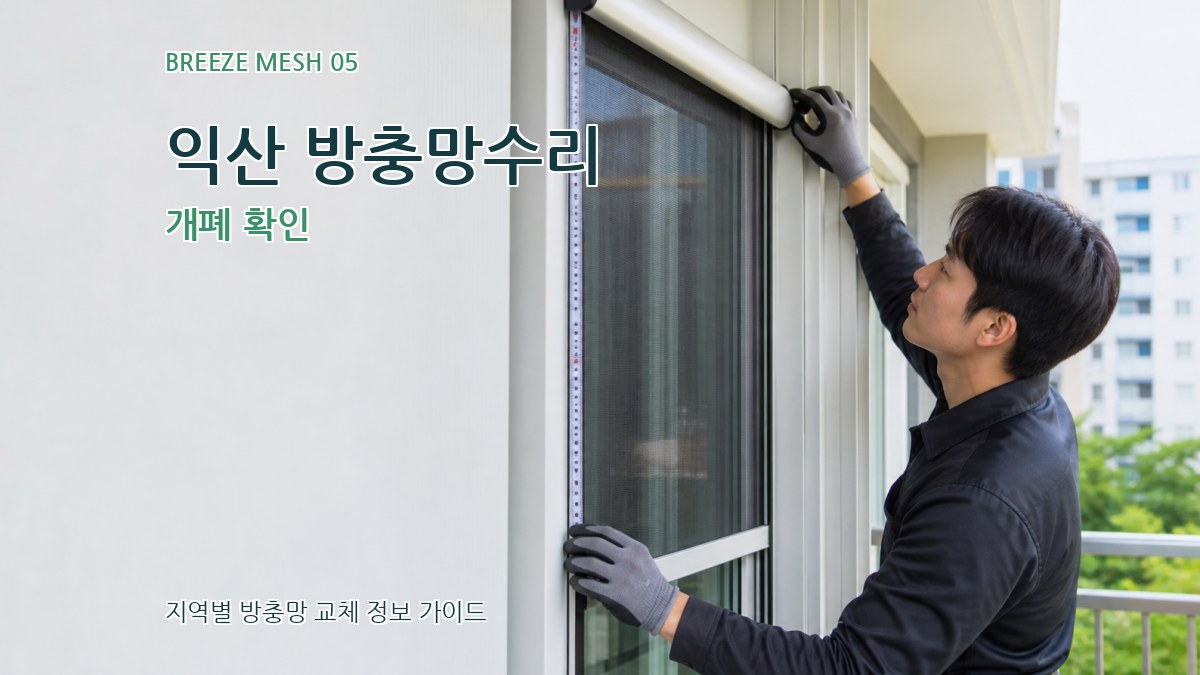 익산 방충망수리 개폐 확인