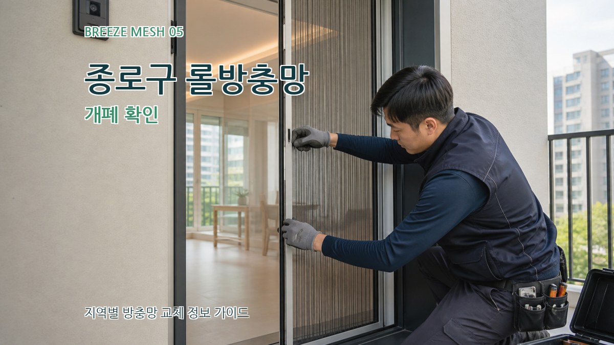 종로구 롤방충망 개폐 확인