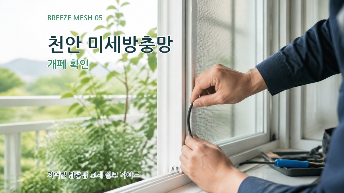 천안 미세방충망 개폐 확인