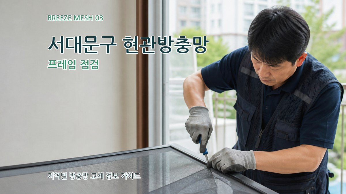서대문구 현관방충망 프레임 점검