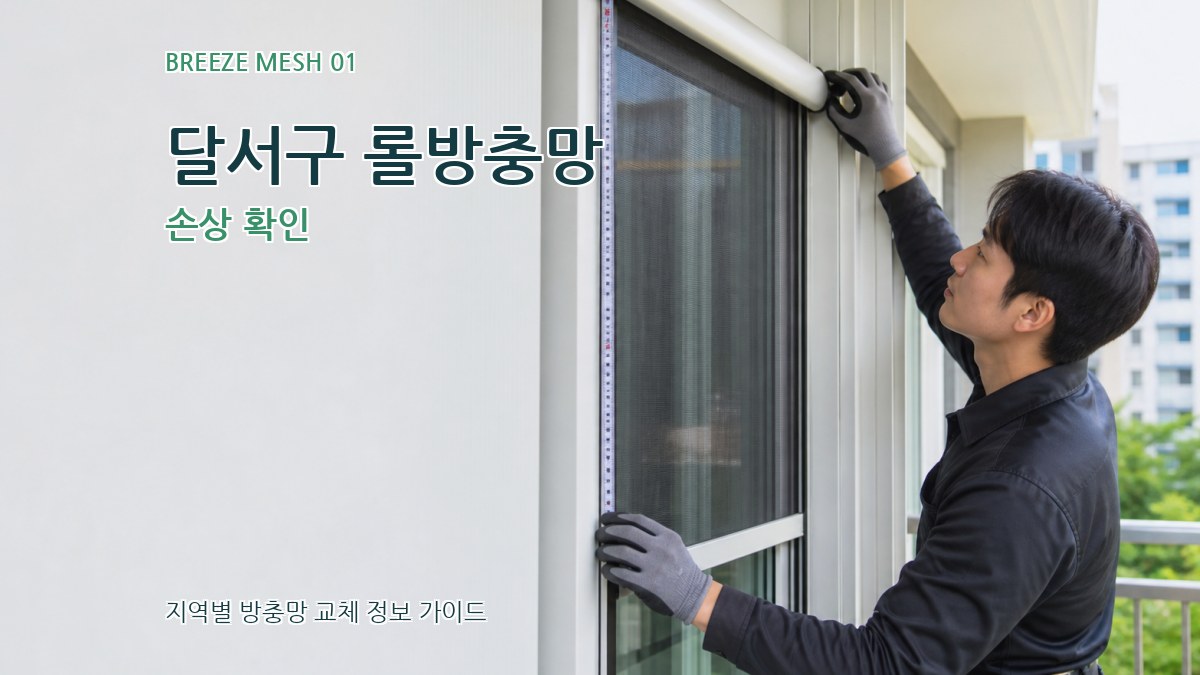 달서구 롤방충망 손상 확인