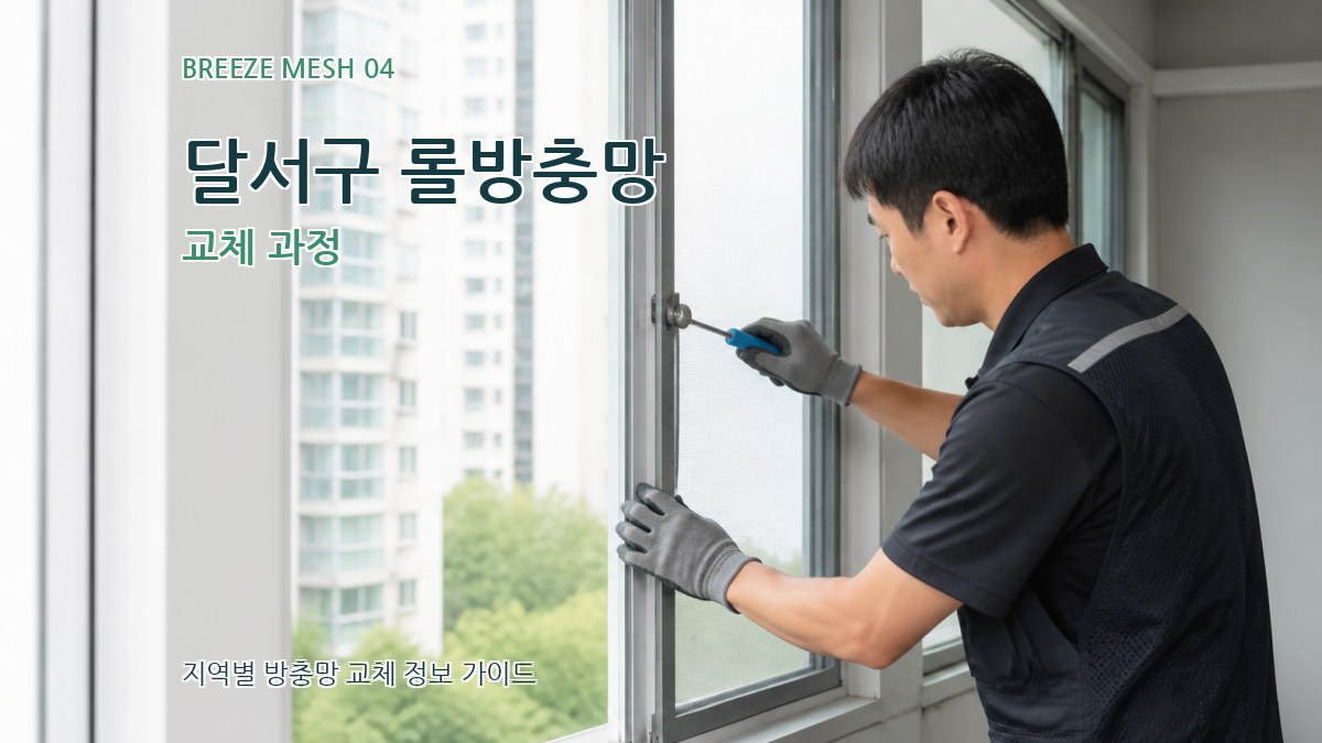 달서구 롤방충망 교체 과정