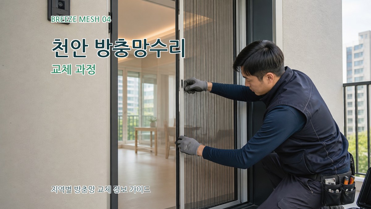 천안 방충망수리 교체 과정